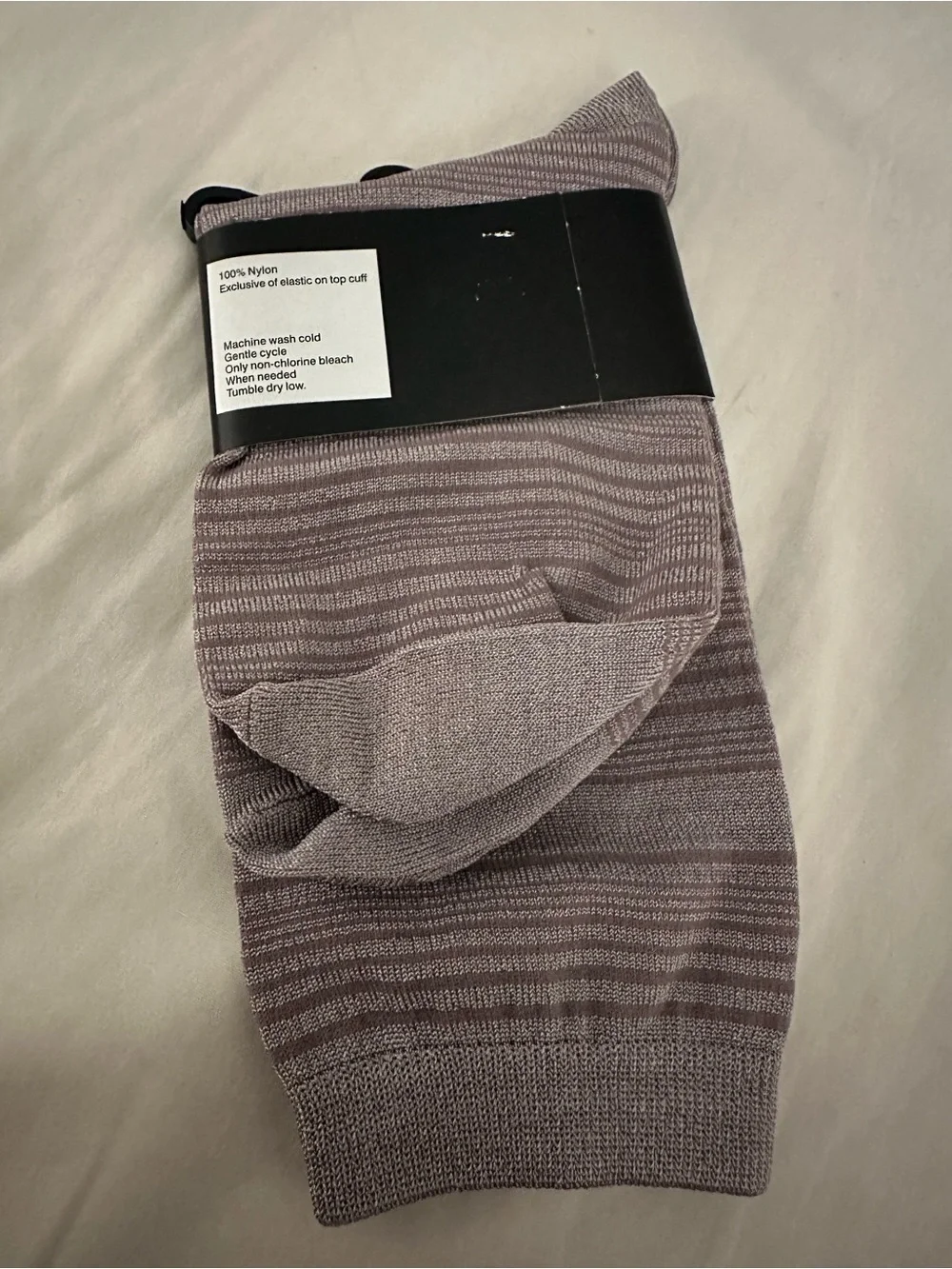 Striped Dress Socks - Light Mauve.  Goes with everything.  Perfect for winter.